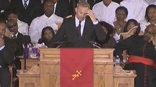 WHITNEY HOUSTON FUNERAL Kevin Costner fights back tears and gets standing ovation [upl. by Rosabelle]