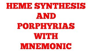 Heme Synthesis pathway with mnemonic  Porphyrias  Biochemistry [upl. by Daphie969]