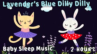 Lavenders Blue Dilly Dilly Lullaby 💤 2 Hours Ballerina Baby Sleep Music [upl. by Oecam]