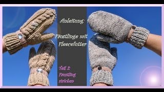 Handschuhe stricken  Teil 2  Fäustling stricken [upl. by Siubhan]