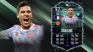 FIFA 22 RAPHAEL VARANE 92 FLASHBACK PLAYER REVIEW I FIFA 22 ULTIMATE TEAM [upl. by Christiane]