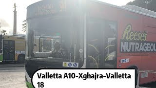 【XGHAJRA ROUTE】Malta Bus Route 94（Valletta A10XghajraValletta 18）8x speed 1st person pov [upl. by Ettenyar]