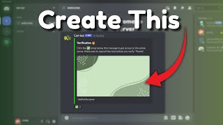 How To Create A Discord Verification Using Carlbot [upl. by Schwinn]