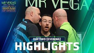 NEEDLE AT THE END  Day Two Evening Highlights  2023 Mr Vegas Grand Slam of Darts [upl. by Niddala]