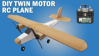 How To Make Twin Motor RC Model Airplane  DIY Brushless Motor Model Airplane [upl. by Baler]