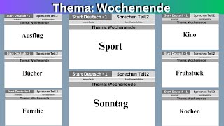 Sprechen Thema  Wochenende  Teil 2  German Goethe A1 Exam [upl. by Lehrer11]