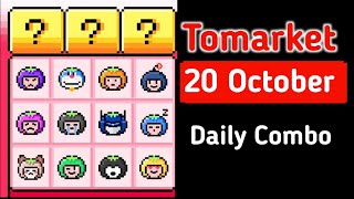 Tomarket Airdrop Daily Combo 20 October  Tomato Daily Combo Today  Tomarket daily combo card [upl. by Dnomal]