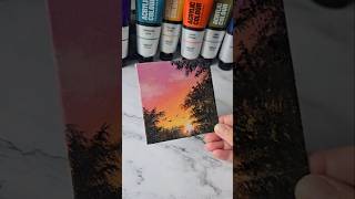 Easiest way to paint a sunset  acrylic painting ideas [upl. by Eaner38]