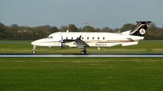 Air Charters Europe ► Beech 1900D ► Takeoff ✈ Groningen Airport Eelde [upl. by Lyreb]