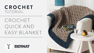 Crochet Quick amp Easy Blanket Tutorial with Free Pattern [upl. by Noied]