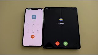 KakaoTalk Incoming Call amp Outgoing Call iPhone 13 Pro vs Samsung Z Fold 3 [upl. by Kristi]