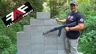 Full Auto Friday AK47 vs Cinder Block Wall ⛏🦖 [upl. by Rhiamon]