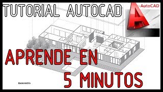 Autocad en 5 Minutos  Los comandos básicos para empezar [upl. by Einyaj]