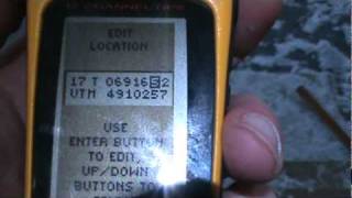 How to enter UTM coordinates into a basic Garmin Etrex [upl. by Anyd]