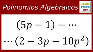 RESTA DE POLINOMIOS  Ejercicio 3 [upl. by Ronoc295]