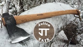 Wetterlings Bushman axe quotLes Stroudquot Test Bushcraft [upl. by Tito]