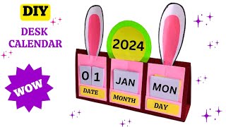 How to make a 2024 desk calendar  DIY Calendar 2024  Desk Calendar  Handmade Desk Calendar  DIY [upl. by Yonah]