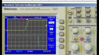 MultiSIM Simulation 4b of a Digital Oscilloscope used to measure Logic Gate Parameters Part 2 [upl. by France]