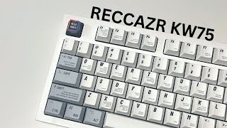 Reccazr KW75  TTC Golden Pink  Build amp Typing Sound [upl. by Anahsat522]