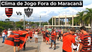 Torcida RubroNegra no Maracanã A Festa da Nação Flamenguista nos Arredores do Estádio [upl. by Einnoc]