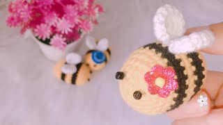 🌈ABEJITA HECHO A CROCHET 🐝PARA EL DETALLE DE TUS FLORES 💐 GANCHITOS PARA CABELLO  LLAVEROS 🐝 [upl. by Aniaz125]