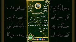 Islamic Calendar with Hadees • AlBukhari Hadees no 14 • Today Islamic Date • Daily islam• Hadees [upl. by Mayman]