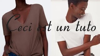 Tuto Coudre 1 tee shirt a col rond et a col V Basics de garderobe Louise Megue [upl. by Ahsilem632]