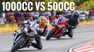 BMW S1000RR vs 500cc Rider  VOGE 525 RR [upl. by Schuler685]