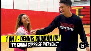 Dennis Rodman Jr Up Close amp Personal w Son of NBA Legend 1 on 1 Gets Heated 😂😂😂 [upl. by Eugilegna951]