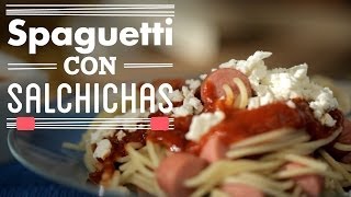 ¿Cómo preparar Spaguetti con Salchichas  Cocina Fresca [upl. by Ayortal]