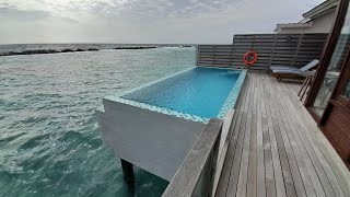 Atmosphere Kanifushi Maldives resort hotel review room tour [upl. by Kerred]