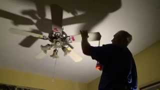 how to Balance a ceiling fan Balancing a ceiling fan [upl. by Garvin]