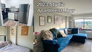 My Studio Apartment Tour  550 Sq ft  DC [upl. by Eanal]