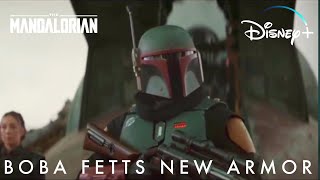 Star Wars The Mandalorian Boba Fetts New Armor  Disney [upl. by Humphrey]