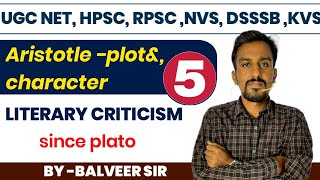 Lecture 5 Aristotles Poetics  Plot and Character by Balveer Sir  UGC NET Literary Criticism [upl. by Vocaay]