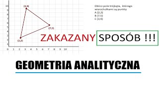 Geometria analityczna Pole trójkąta w układzie współrzędnych [upl. by Ashlie941]