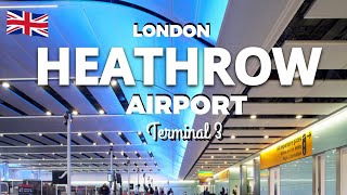 HEATHROW AIRPORT  TERMINAL 3  Departure Hall Zones AG  Duty Free Shops  Gates  4K Walking Tour [upl. by Okimuy695]