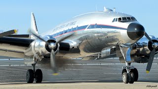 Lockheed VC121A Constellation Bataan Start Up Takeoff and Landing [upl. by Theresina]