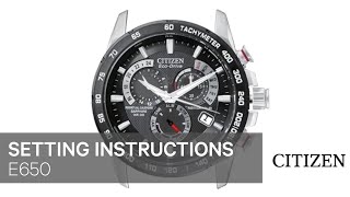 Citizen Watch Setting Instruction — E650 [upl. by Noiram]