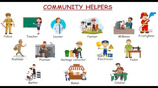 Community Helpers  Jobs and Occupations  Professions kids education learning [upl. by Eizdnil193]