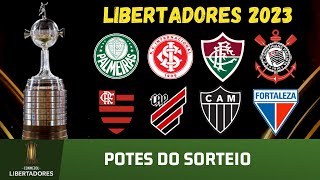 Potes do sorteio da Libertadores 2023 [upl. by Annayak]