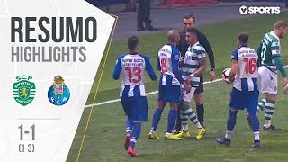 Highlights  Resumo Sporting 11 FC Porto Final 201819 [upl. by Jenkel]