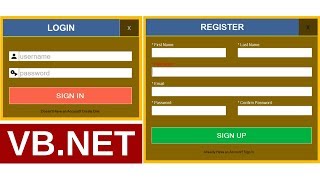 VBNet  How To Create Login And Register Form With MySQL DataBase In VBNet [upl. by Hpesoy146]