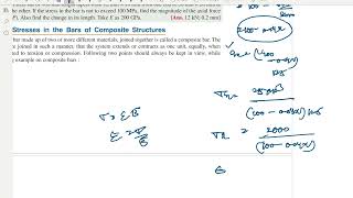 SOM  R S KHURMI CHAPTER 3 STRESSES AND STRAINS in Bars of Varying Sections  Exercise 324 [upl. by Oivlis617]