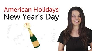 Learn American Holidays  New Years Day Holiday [upl. by Yllatan364]