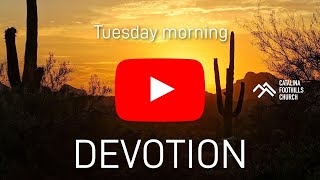 Tuesday Devotion  Simple Obedience  Pastor John Stone [upl. by Eilrahc]