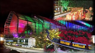 Model trains family Lauritzen Gardens holidays Bright Nights Dec 27 2019 [upl. by Anairo]