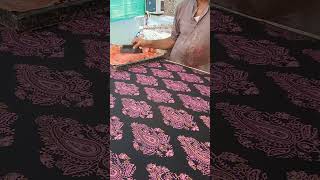 fabric painting for beginners block printing on fabric at home [upl. by Brey277]