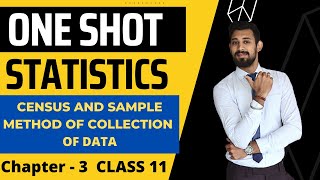 Census and Sample methods of collection of DATA  ONE SHOT  Class 11 [upl. by Evers302]