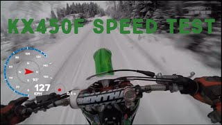 Kawasaki kx 450f speed test [upl. by Boaten984]